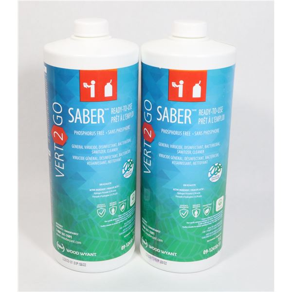 LOT OF 2 VERT2GO SANITIZER CLEANER 1L CONTAINERS