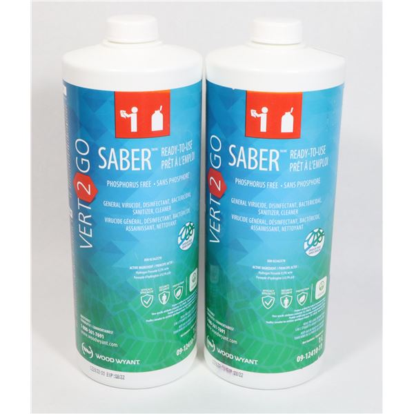 LOT OF 2 VERT2GO SANITIZER CLEANER 1L CONTAINERS