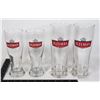 2 SLEEMAN KNOBBLY PINT GLASSES WITH 2 SLEEMAN