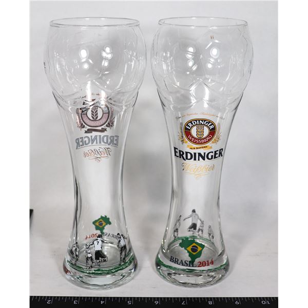 2 ERDINGER WORLD CUP 2014 BRASIL EDITION GLASS