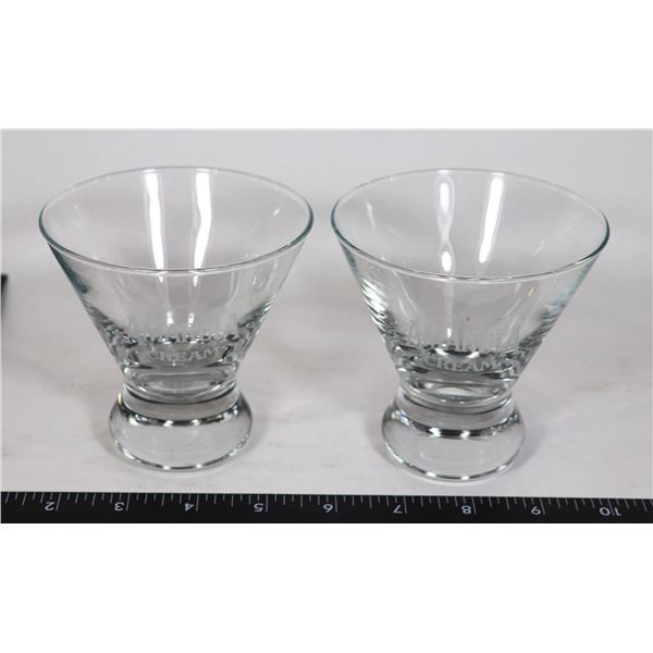 2 AMARULA CREAM SHORT COCKTAIL GLASSES