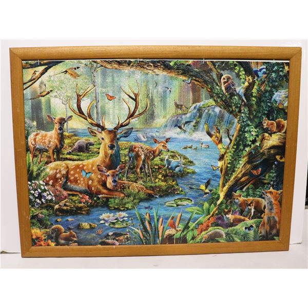 FRAMED NATURE THEME PUZZLE (APPROX 39.5" X 30")