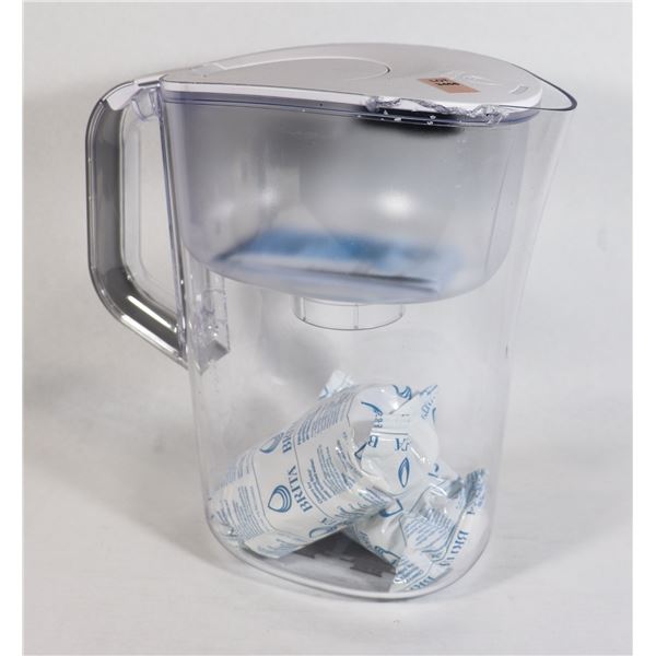 STORE RETURN FILTERED WATER JUG, CONTAINS A FEW