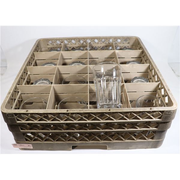 DISHRACK FULL OF RESTAURANT GLASSES