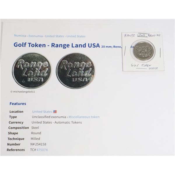 RANGE LAND USA GOLF TOKEN