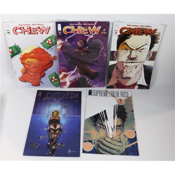 LOT OF 5 ASSORTED IMAGE COMICS CHEW