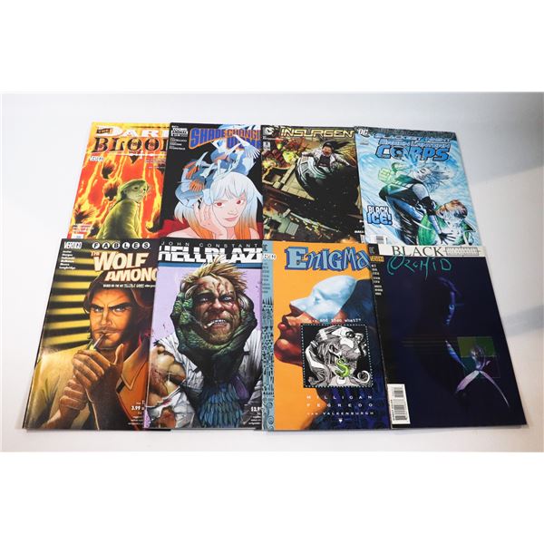 LOT OF 8 ASSORTED DC AND VERTIGO COMIC BOOKS