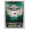 I WANT TO BELIEVE "MULDER ABDUCTION" METAL WALL