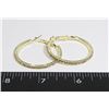 Image 1 : NEW GOLD TONE RHINESTONE HOOP EARRINGS