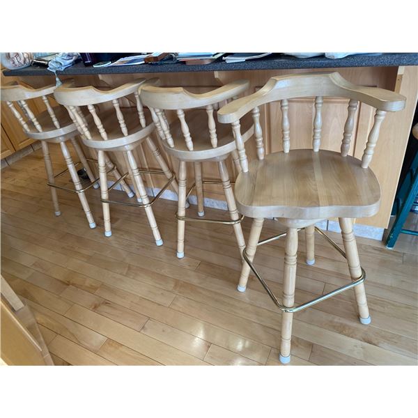4 swivel stools 30" to seat