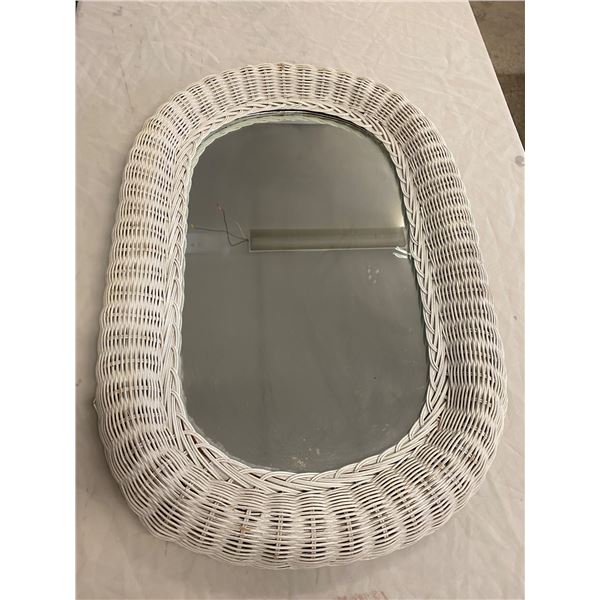 Wicker mirror 28"x19"