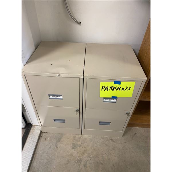 Two filing cabinets with keys