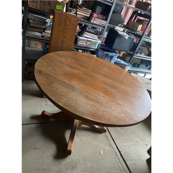 4ft oak table and two leaves