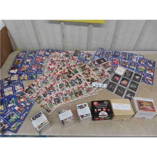 Lot of CFL , Jets , and Wrestling Cards 