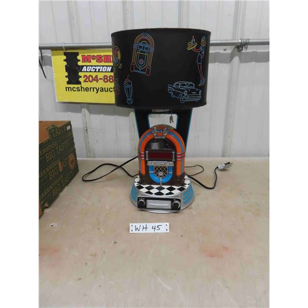 Retro Jukebox Lamp with Radio , iPod Dock , Plus 