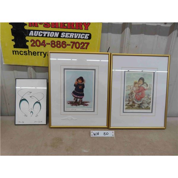 3 Signed Aboriginal Prints Inlcuding Nori Peters