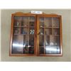 Image 1 : Wooden Display Case with Collectibles Including Wade