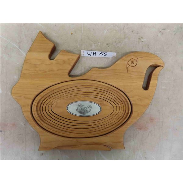 Aboriginal Wood Carved Serving Bowl 