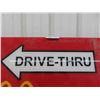 Image 4 : McDonalds Plastic Sign 'Drive Thru' 37'' x 30'' 