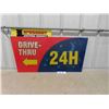 Image 1 : McDonalds Plastic 'Drive Thru 24 Hours' 36'' x 17''