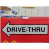 Image 4 : McDonalds Drive Thru Plastic Sign 37'' x 30'' 