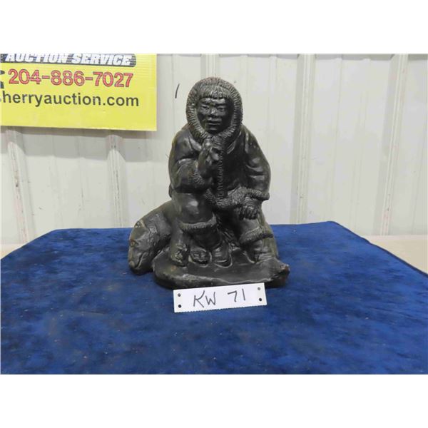 Wolfe Original Soapstone Carving 12'' H