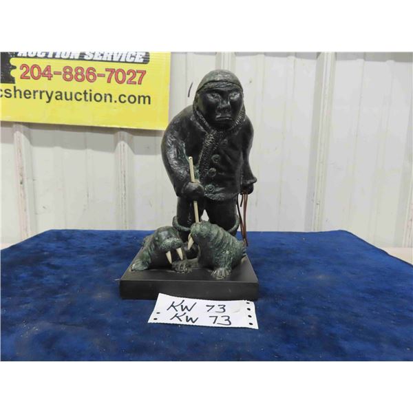 Wolfe Original Soapstone Carving 10'' H 
