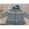 Image 1 : Cowichan Wool Sweater with Zipper and Hood Size Unknown 