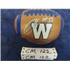 Image 3 : Winnipeg Blue Bombers Dual Signed Mini Football Including