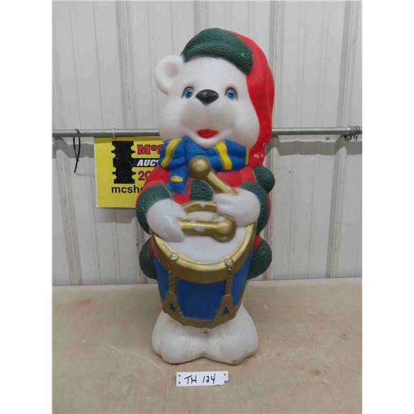 Drummer Bear Blow Mold 30'' Tall