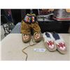 Image 1 : Vintage First Nations Beaded and Fringe Mukluks with 9'' Soles , 