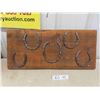 Image 6 : 6 Vintage Horseshoes - 5 Mounted on Board , Vintage Devonware