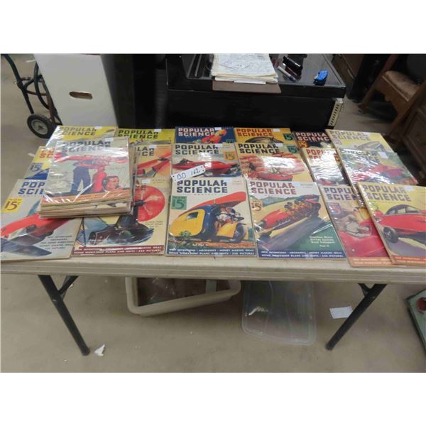 1930s Popular Science Magazines - Great Covers , All Nicely Bagged 