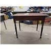 Image 5 : Antique Primitive Wood Table with Drawer Top Measures 36'' x 24''