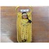 Image 1 : Vintage Leather & Wood First Nations Made Cradle Board with Doll