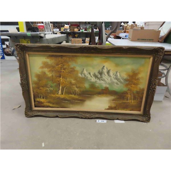 Framed Oil Painting 32" x 55" 