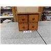 Image 1 : 4 Drawer Index Wood Cabinet 10" x 11.5" x 14"