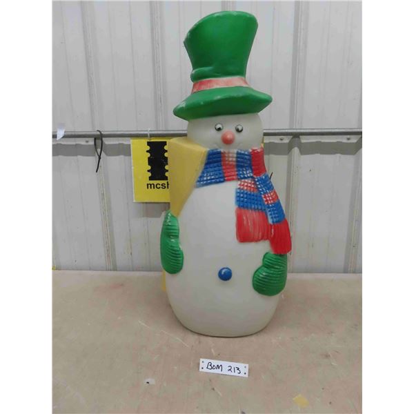 Blow Mold Snowman 31" Tall