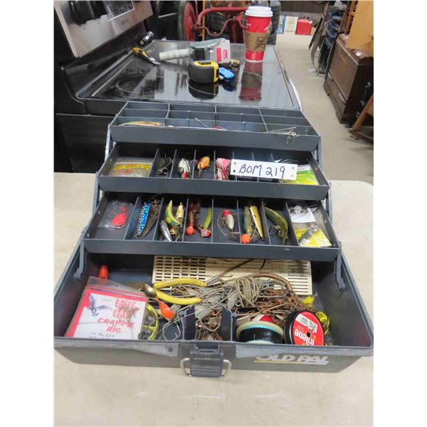 Tackle Box with Pickerel Rigs, Lures, Line, plus more