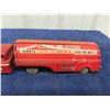 Image 2 : Vintage Esso Tin Tanker Truck 3" x 3" x 13" - Good on 1 side, faded paint on the other