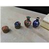Image 4 : Mini China Ornaments, Mini Vases/ Urn, Alabaster Trinket Box