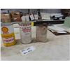 Image 6 : 4 Oil Cans ; Shell X-100 Quart with Product, Shell Aeroshell Quart with Product, 