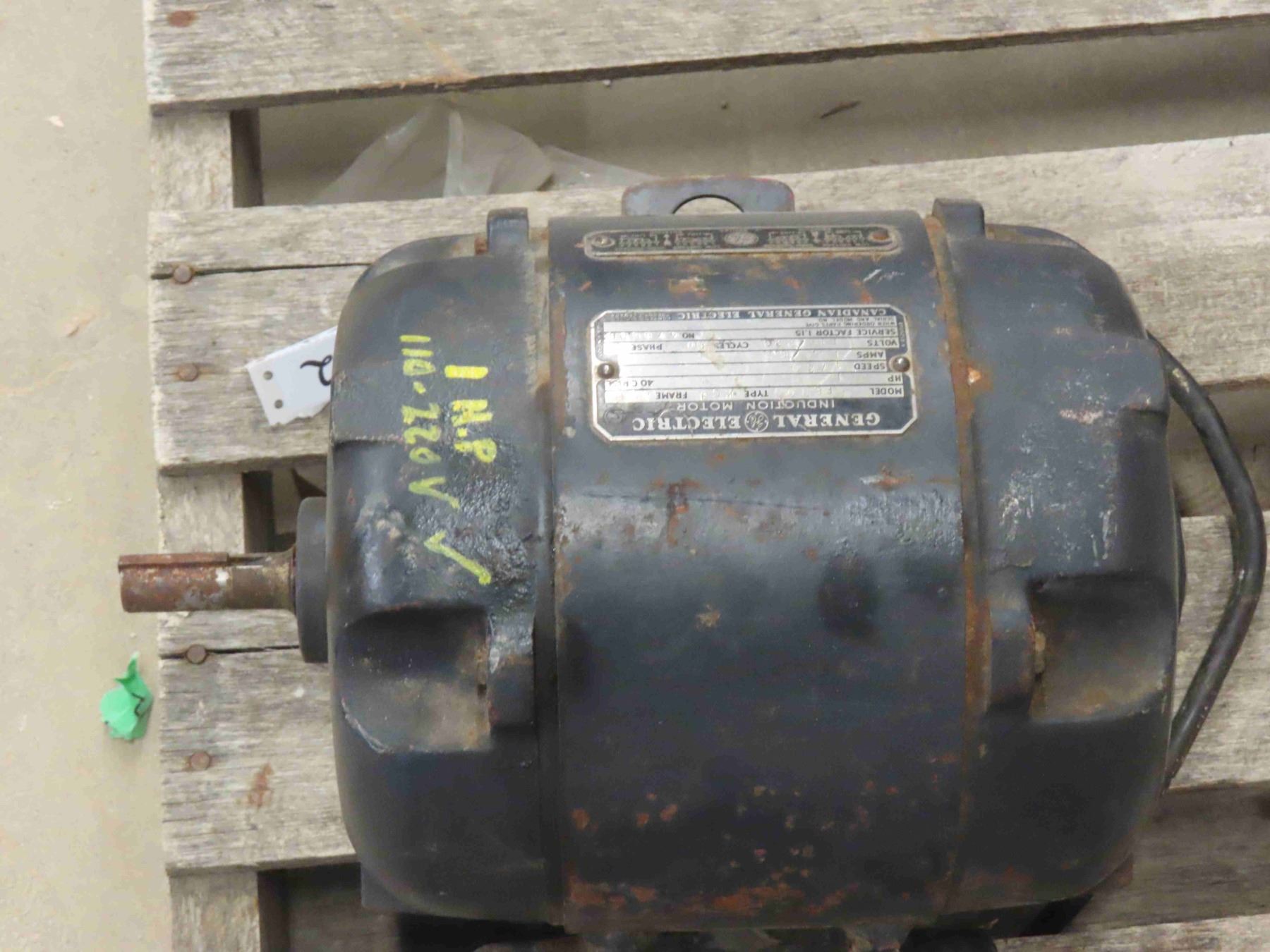 General Electric Model 6F600 1HP Electric Motor