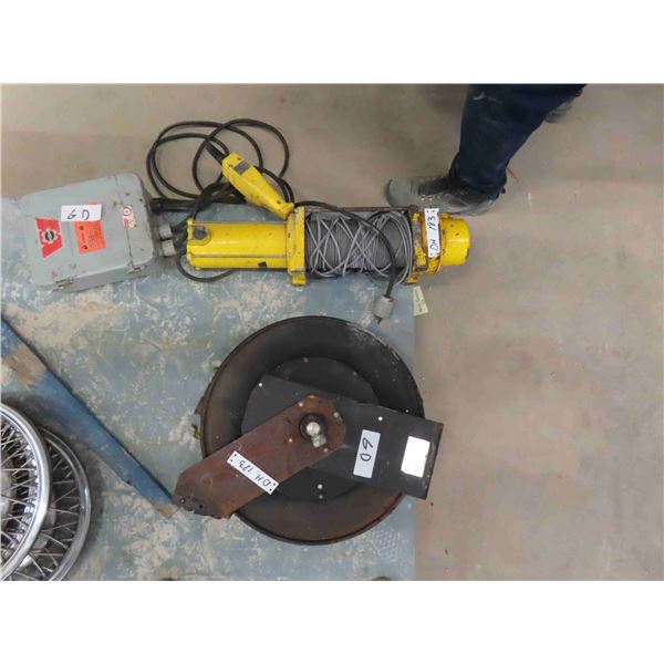 Retracting Air Hose & Hubbel Air Electric Winch