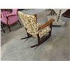 Image 4 : Oak Upholstered Rocking Chair