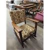 Image 6 : Oak Upholstered Rocking Chair