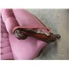 Image 8 : Victorian Pink Chair - Button Back with Carving - some fabric damage