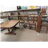 Image 1 : Walnut Dining Room Table 29"x 43" x 54" & 4 Chairs & (2) 9" Leaves