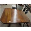 Image 2 : Walnut Dining Room Table 29"x 43" x 54" & 4 Chairs & (2) 9" Leaves