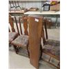 Image 5 : Walnut Dining Room Table 29"x 43" x 54" & 4 Chairs & (2) 9" Leaves